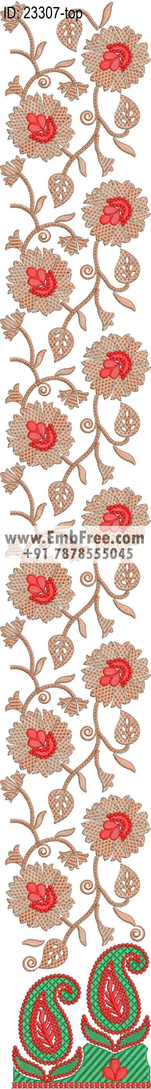 dress single head embroidery design