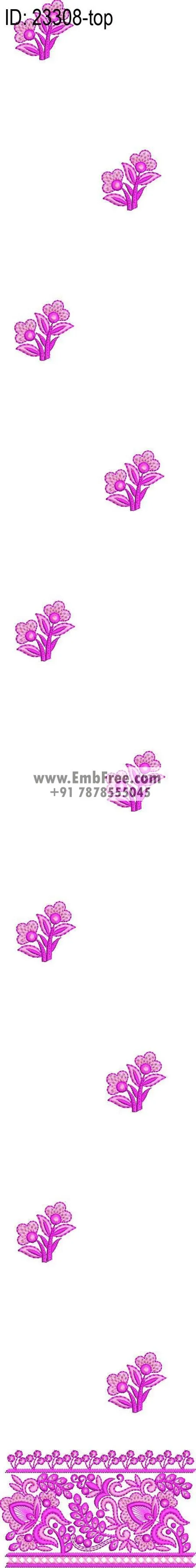 dress single head embroidery design