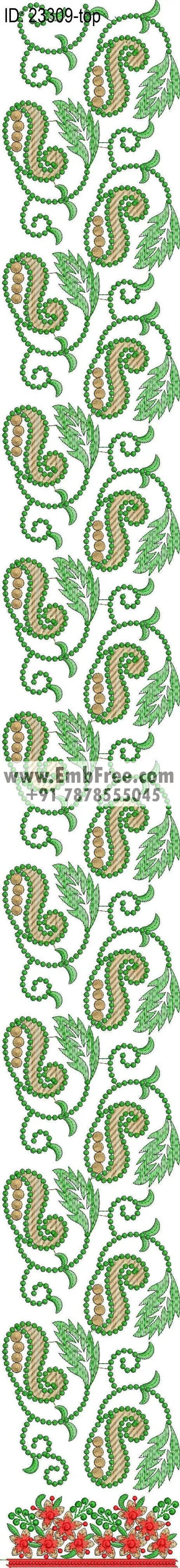 dress single head embroidery design