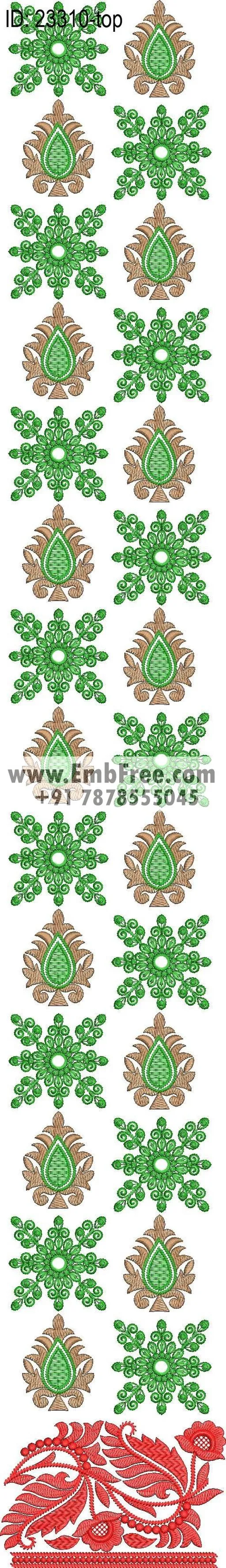dress single head embroidery design