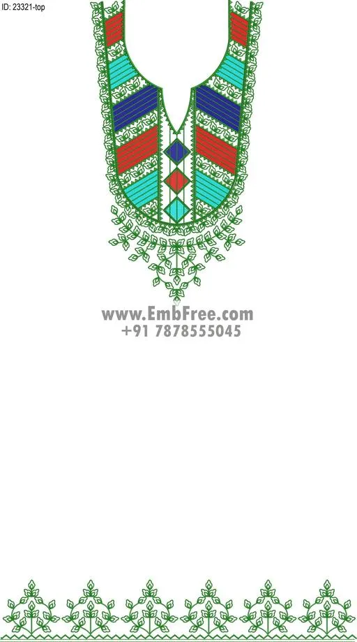 dress single head embroidery design