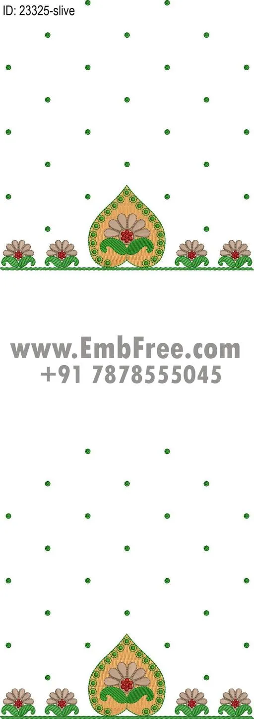 dress single head embroidery design