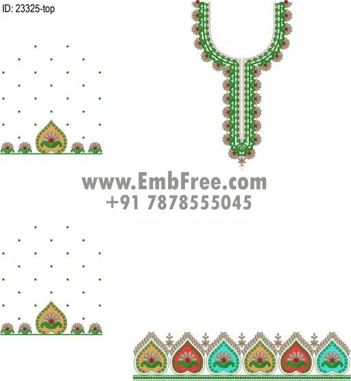 dress single head embroidery design thumbnail 2