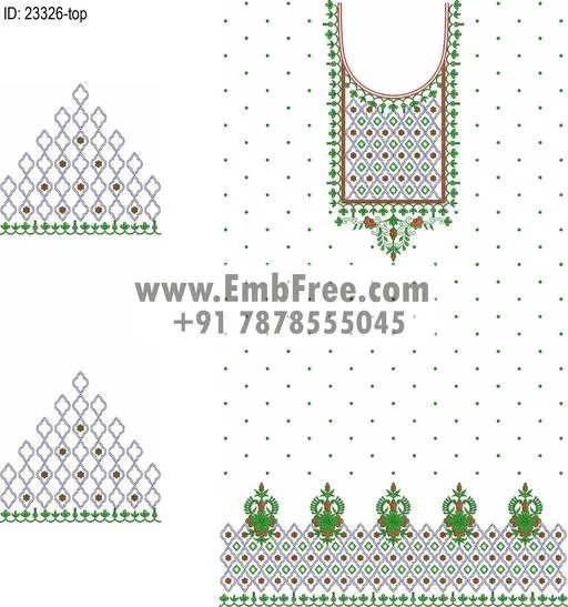 dress single head embroidery design thumbnail 2