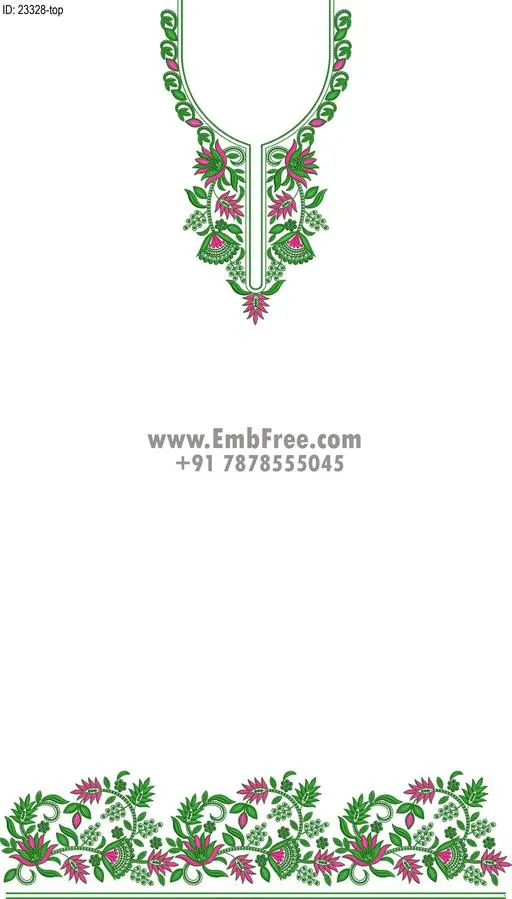 dress single head embroidery design
