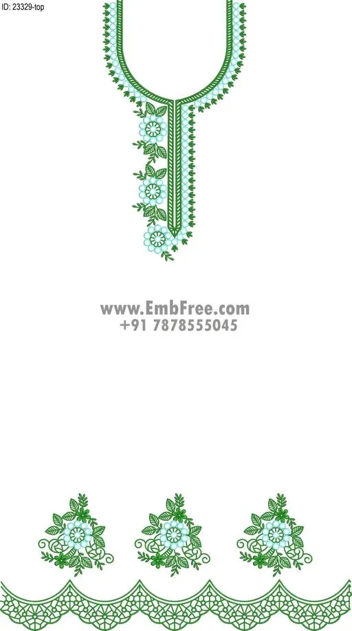 dress single head embroidery design