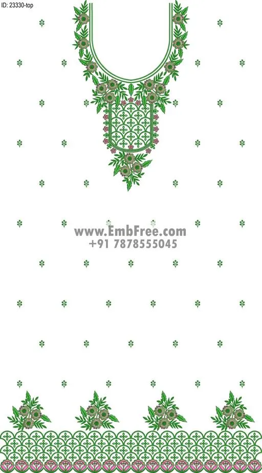 dress single head embroidery design