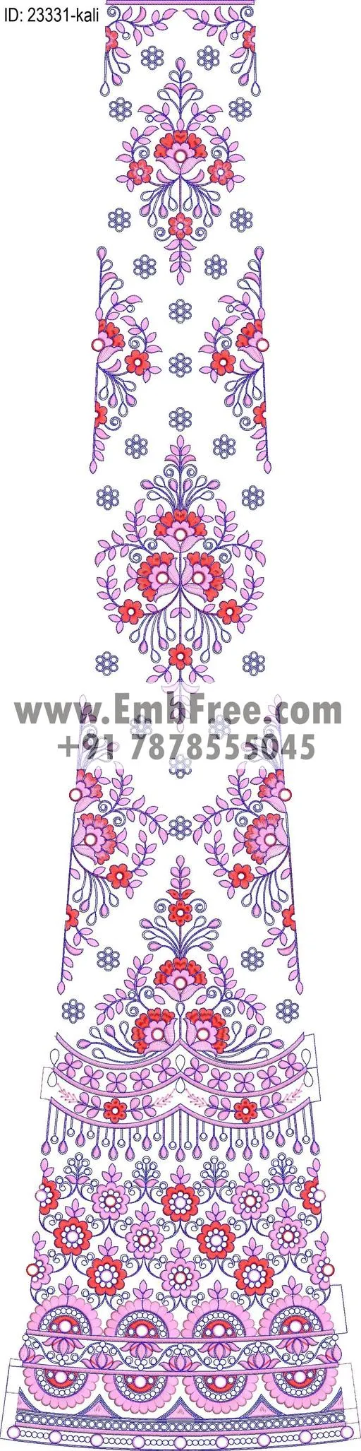 lahenga embroidery design