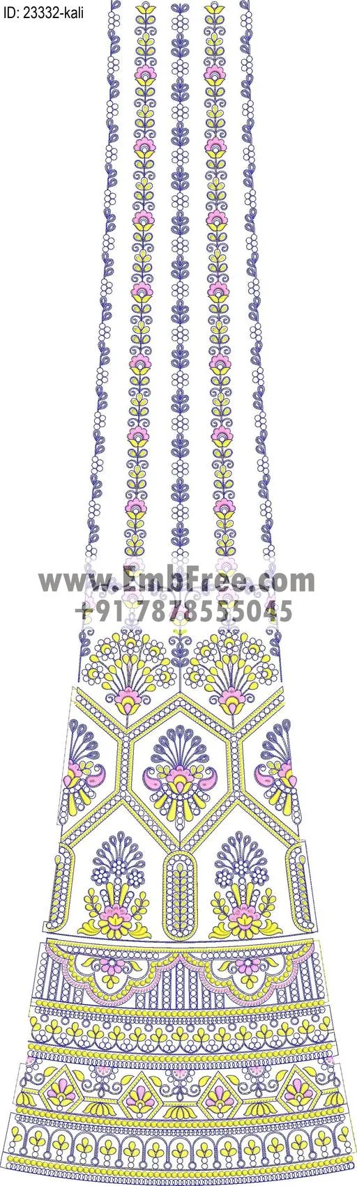 lahenga embroidery design