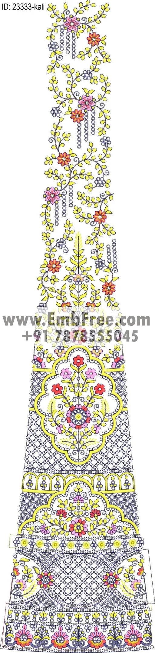 lahenga embroidery design