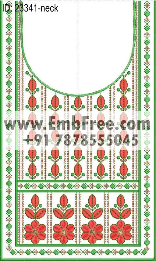 neck embroidery design