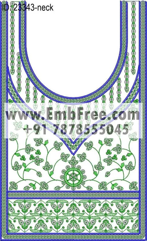 neck embroidery design
