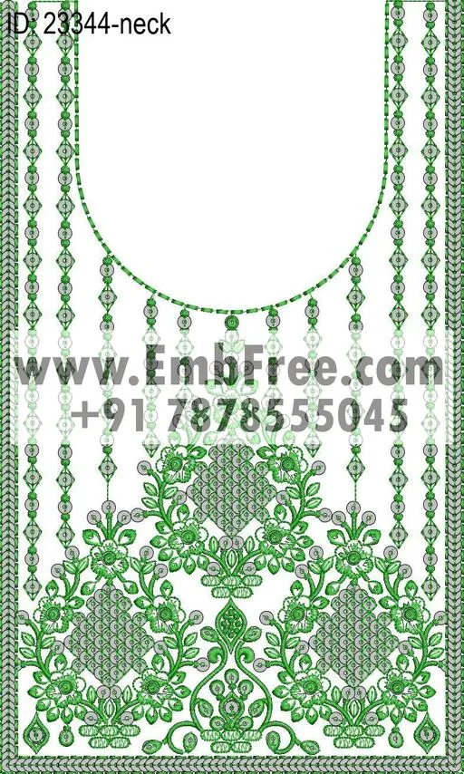 neck embroidery design