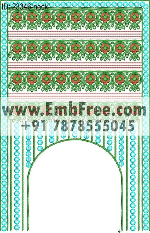 neck embroidery design