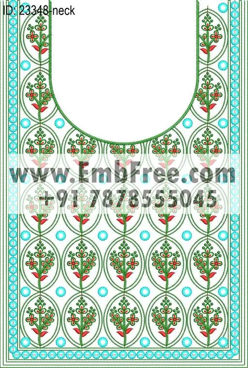 neck embroidery design