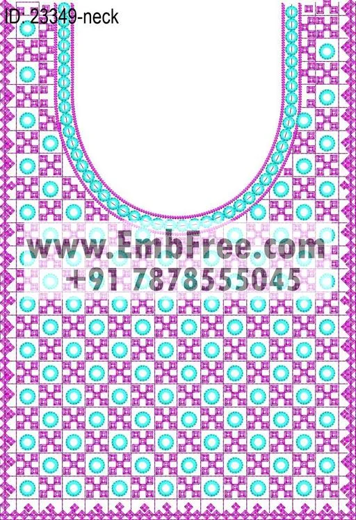 neck embroidery design