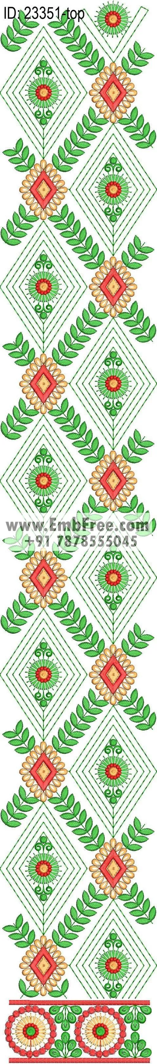 dress single head embroidery design