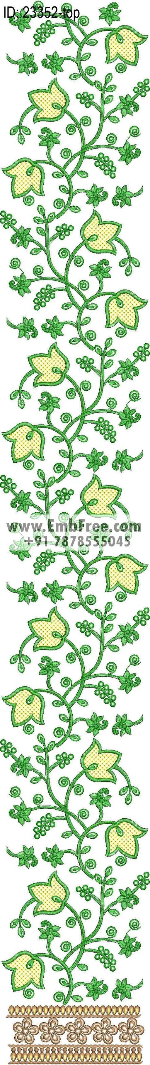 dress single head embroidery design