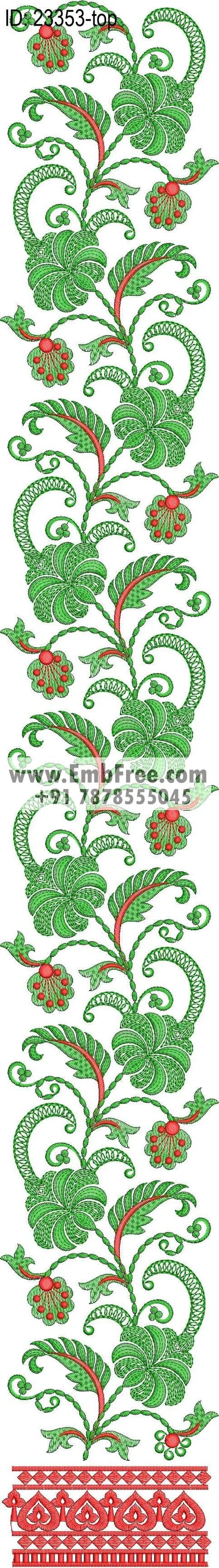 dress single head embroidery design