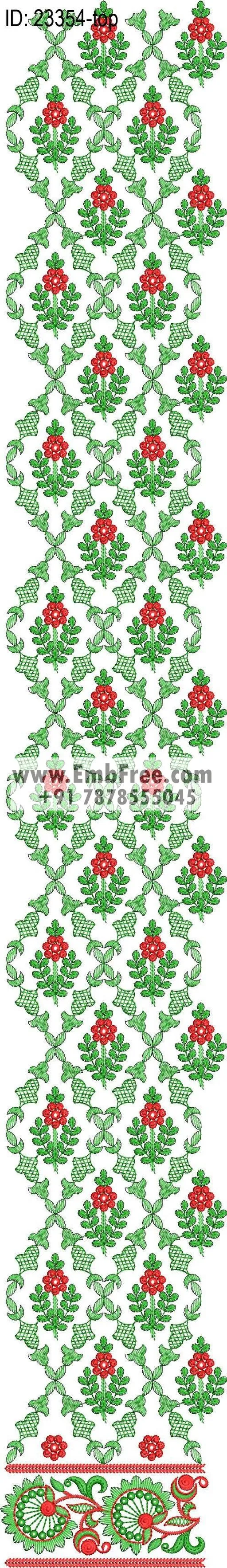 dress single head embroidery design embroidery design ID 23354