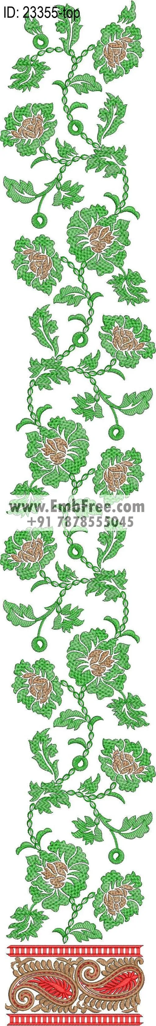 dress single head embroidery design embroidery design ID 23355