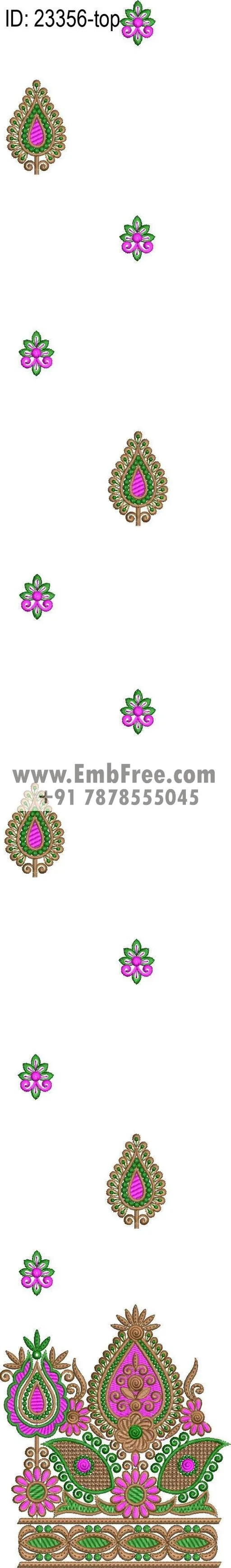dress single head embroidery design embroidery design ID 23356