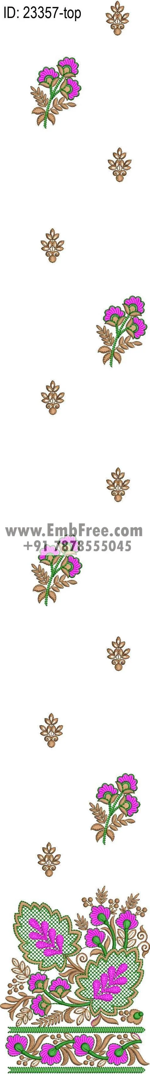 dress single head embroidery design