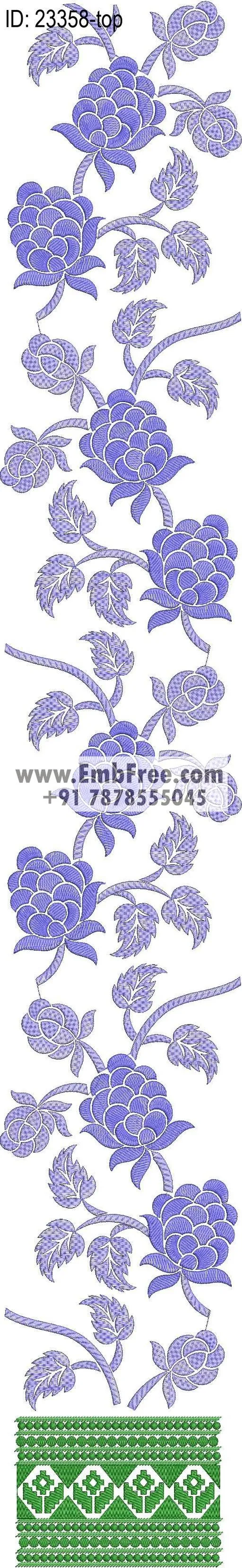 dress single head embroidery design embroidery design ID 23358