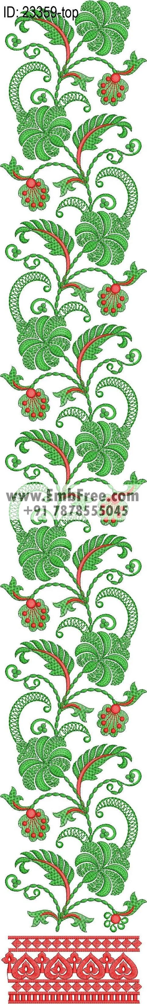 dress single head embroidery design
