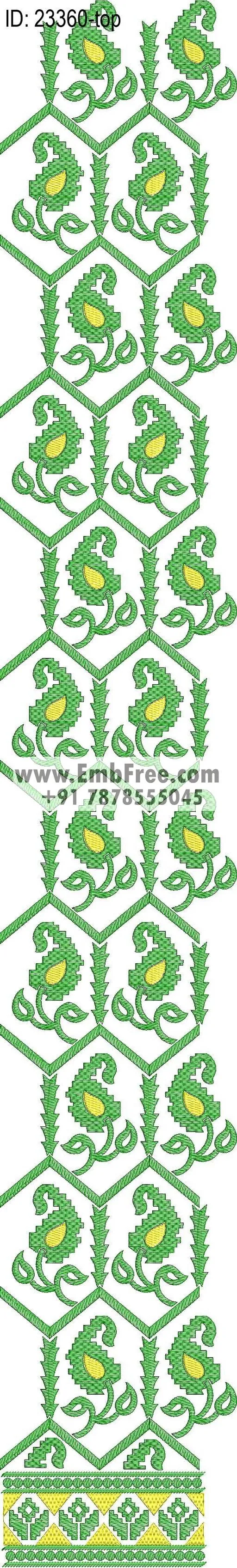 dress single head embroidery design