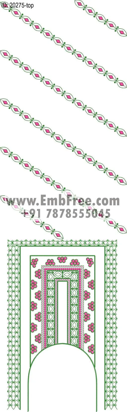 single head dress embroidery design-ID:20275