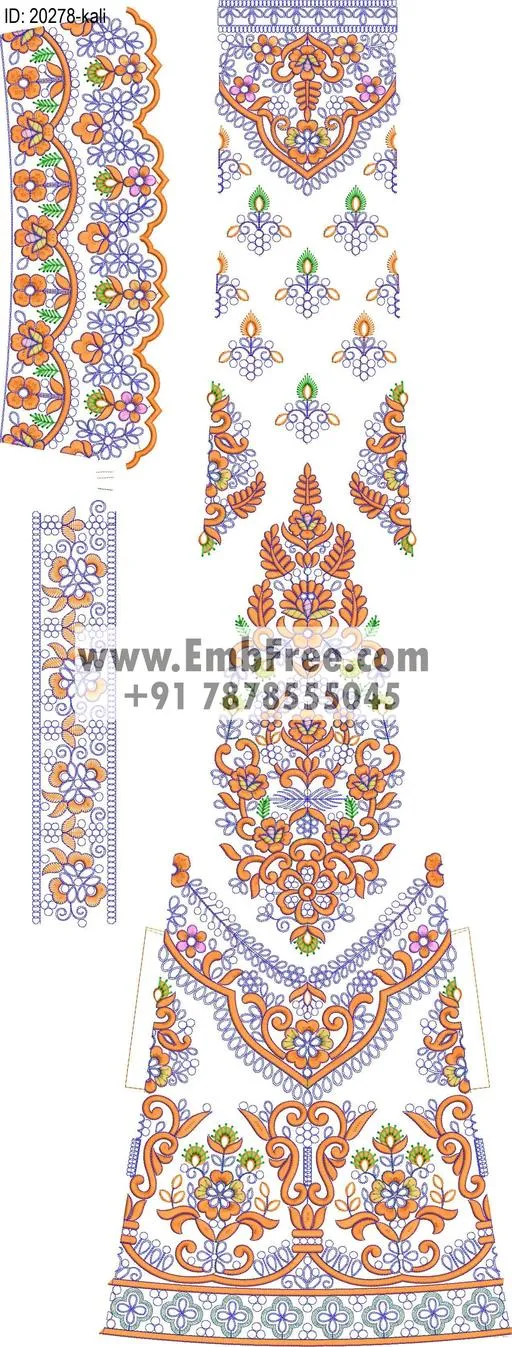 lahenga kali embroidery design-ID:20278