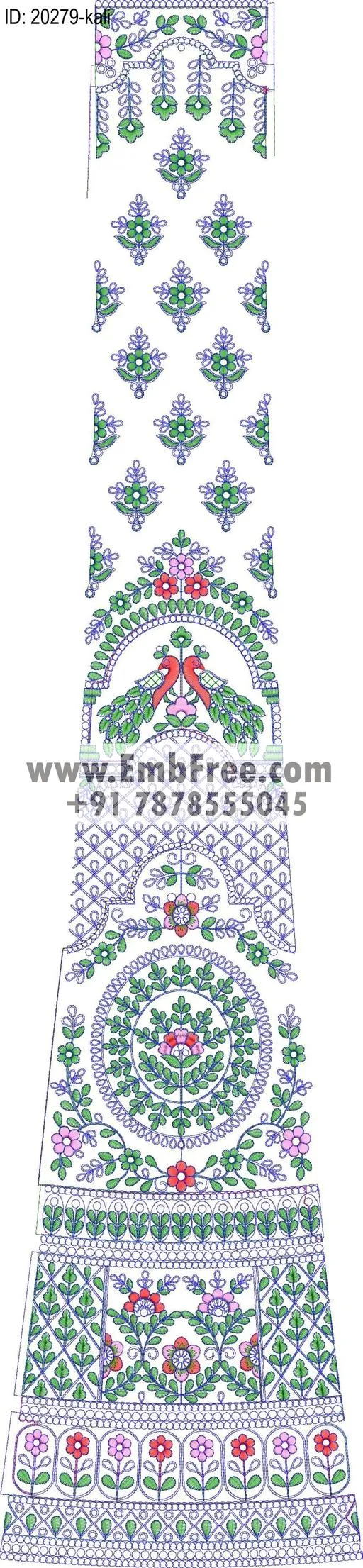 lahenga kali embroidery design-ID:20279