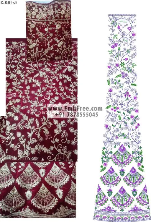 lahenga kali embroidery design-ID:20281