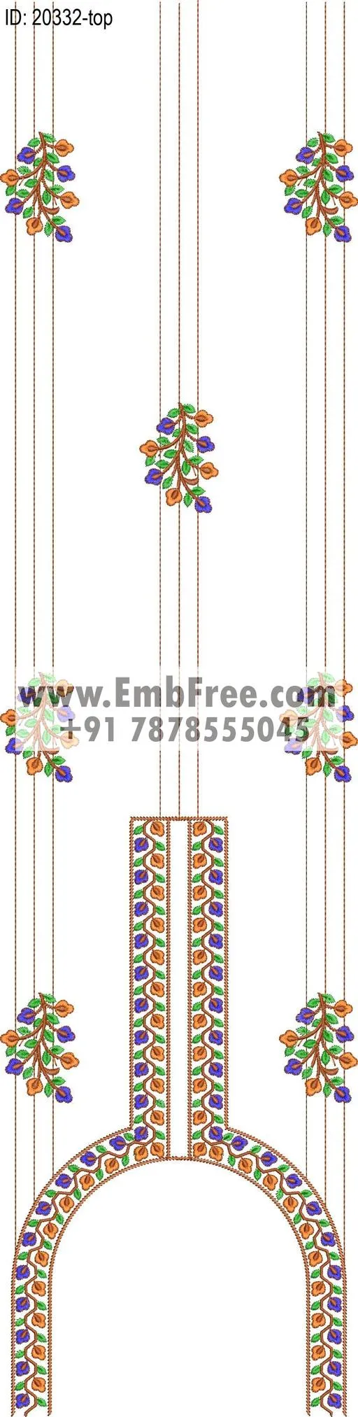 single head dress embroidery design-ID:20332