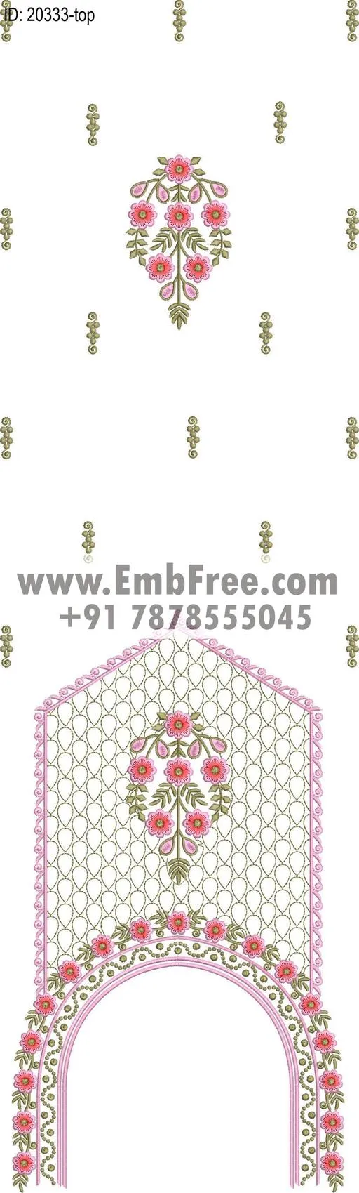 single head dress embroidery design-ID:20333
