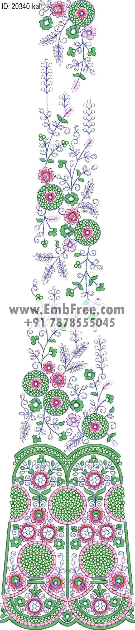 lahenga kali embroidery design-ID:20340