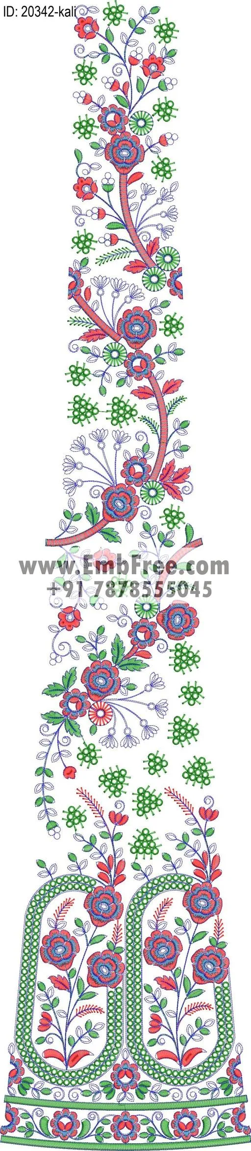 lahenga kali embroidery design-ID:20342