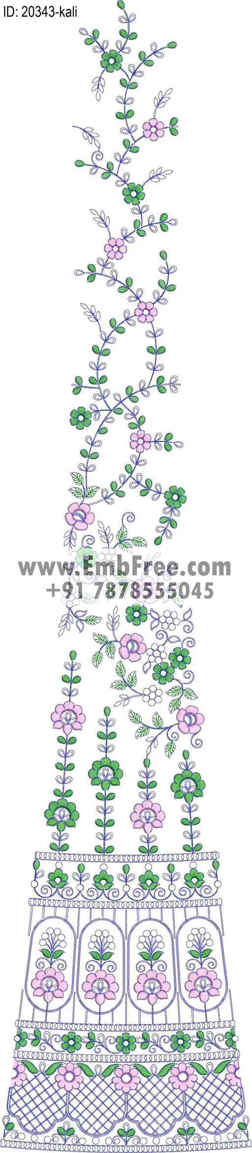 lahenga kali embroidery design-ID:20343
