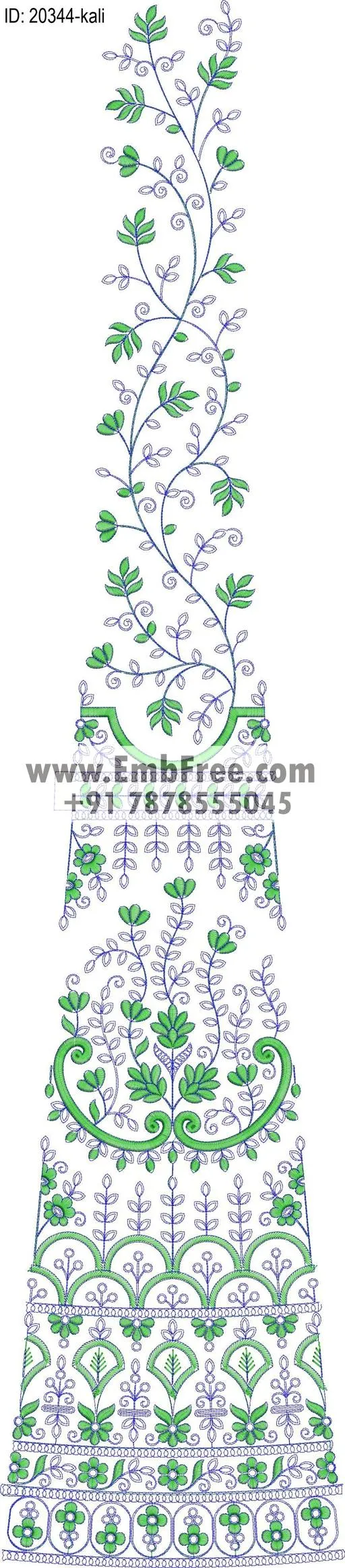 lahenga kali embroidery design-ID:20344