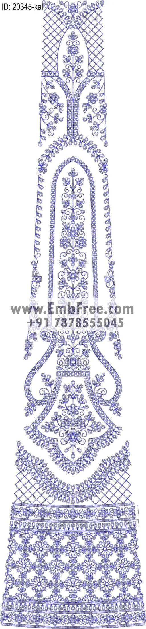 lahenga kali embroidery design-ID:20345