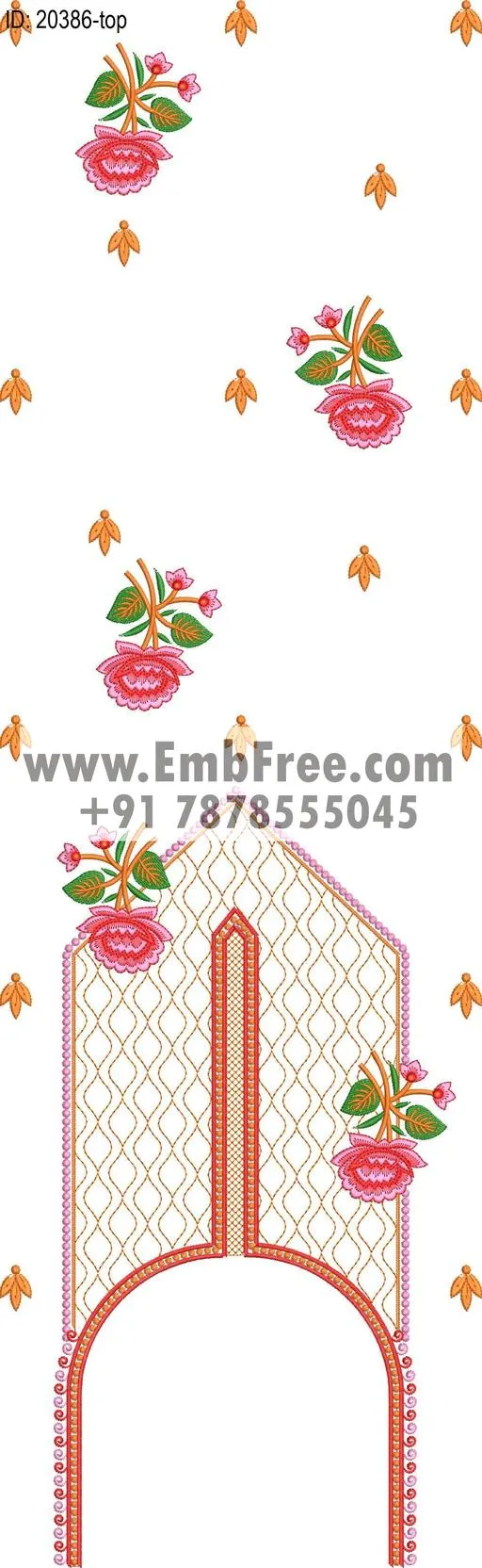 single head dress embroidery design-ID:20386
