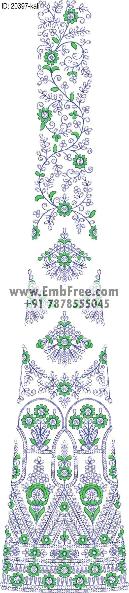 lahenga kali embroidery design-ID:20397