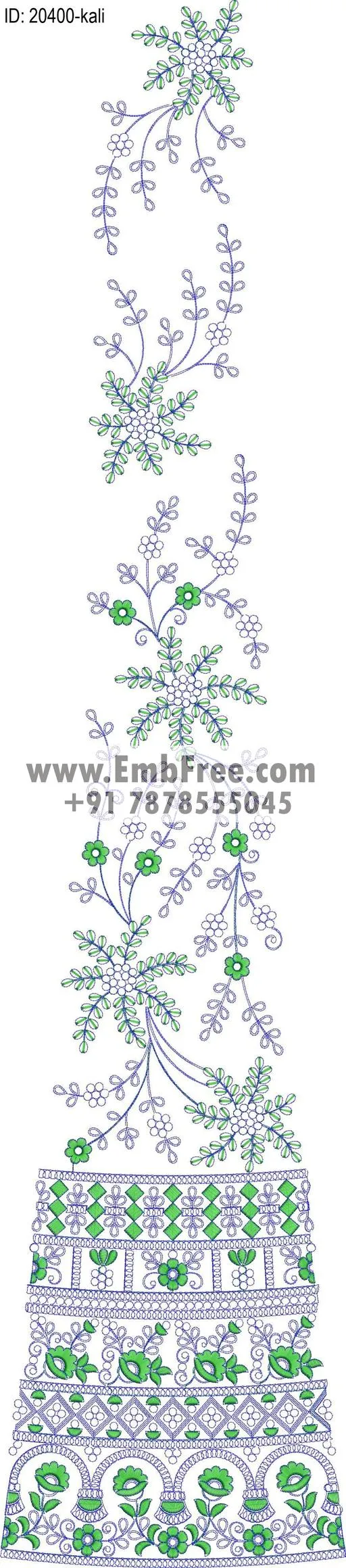 lahenga kali embroidery design-ID:20400