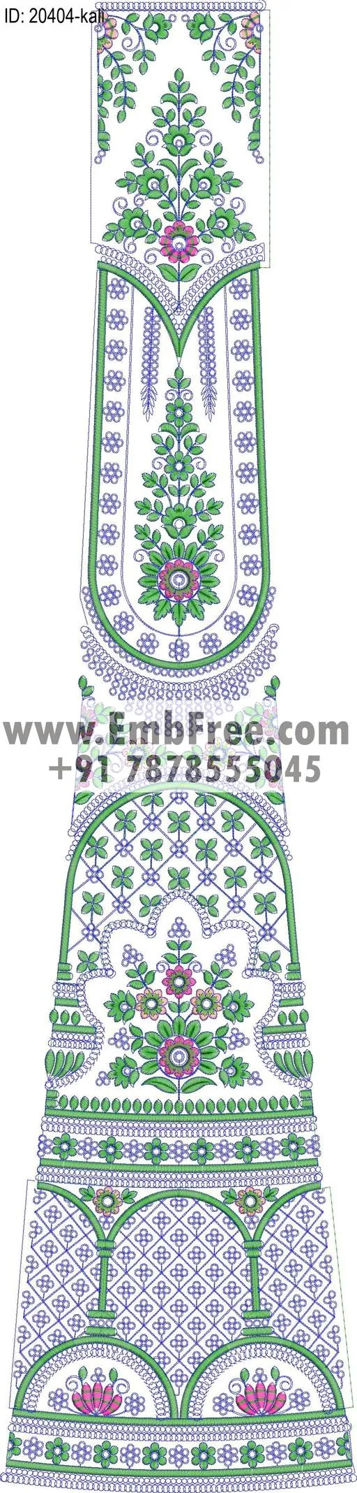 lahenga kali embroidery design-ID:20404