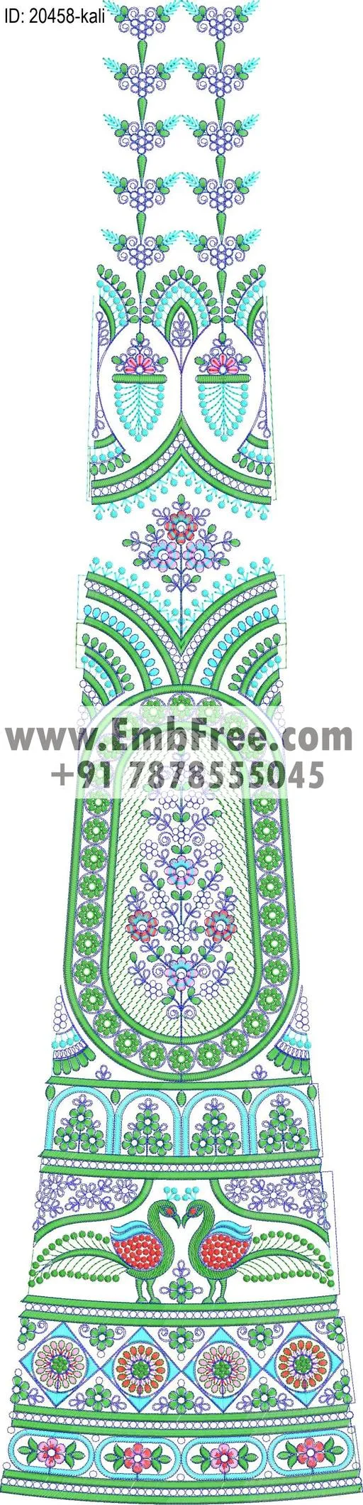 lahenga kali embroidery design-ID:20458