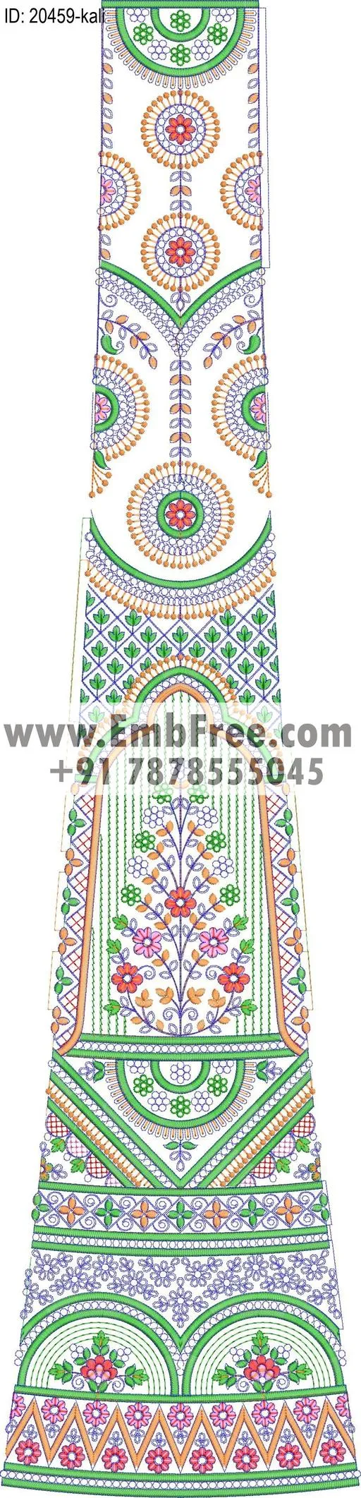 lahenga kali embroidery design-ID:20459