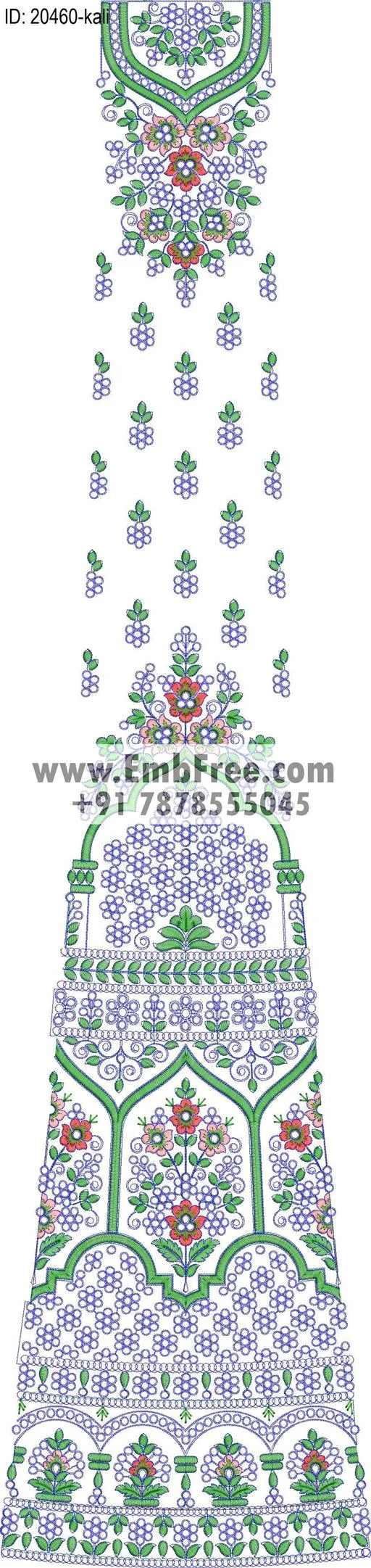 lahenga kali embroidery design-ID:20460