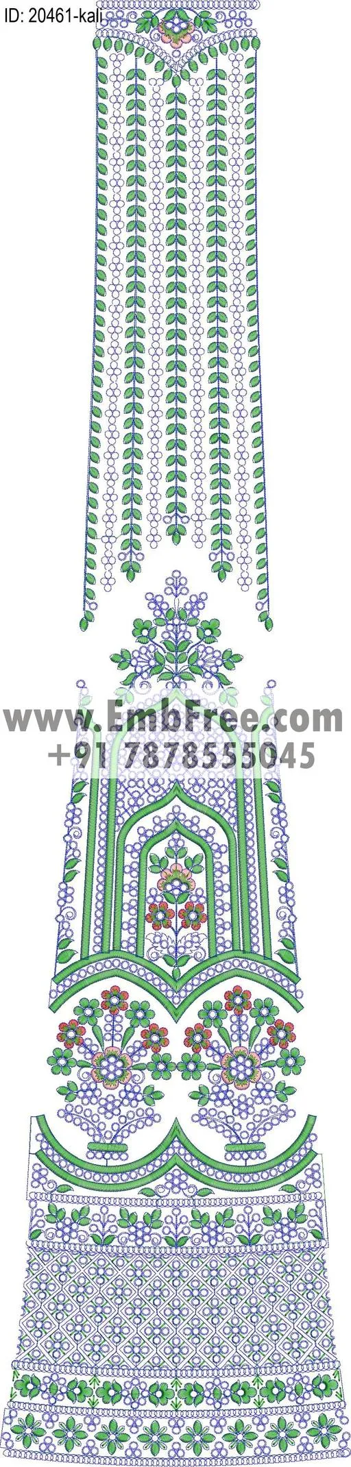lahenga kali embroidery design-ID:20461