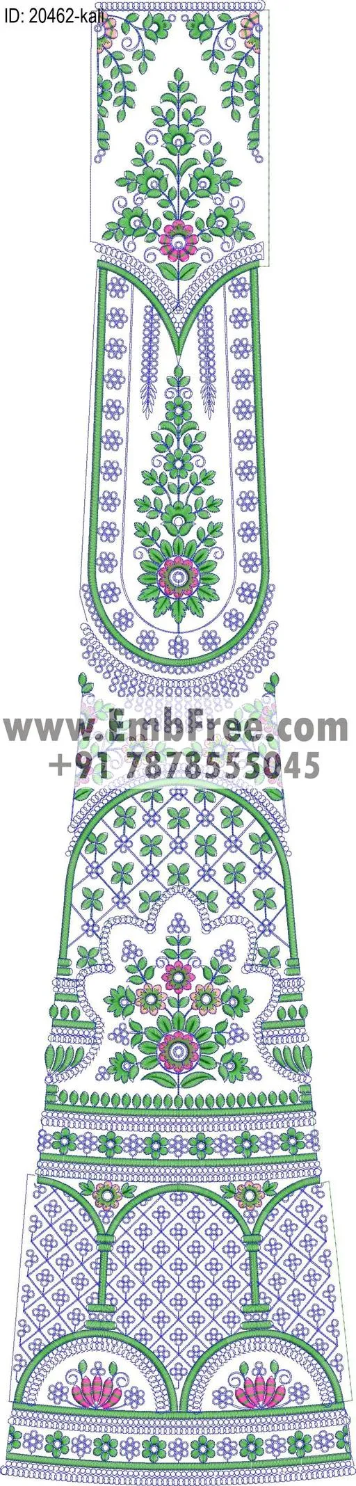 lahenga kali embroidery design-ID:20462